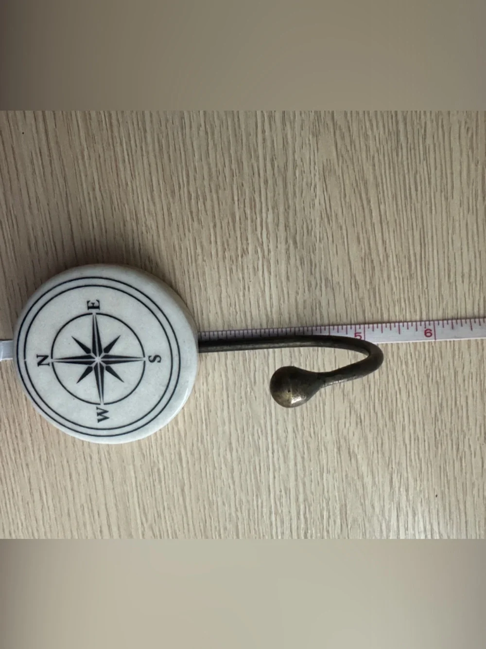 Compass Ceramic Wall Hooks - White and Black (Unknown Brand)